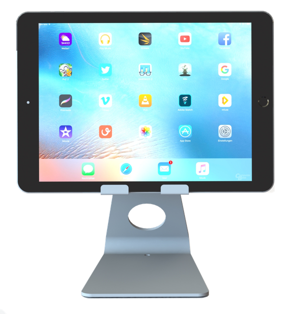 Tabletständer/Halter für iPad/Tablet bis 10,5 Zoll, Eisenglimmer 1409020-E